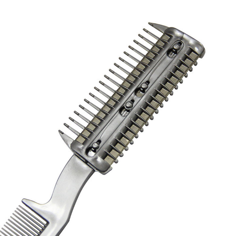 Two Sided Pet Grooming Comb with Razor for Dog Cat Fur Trimming and Thinning