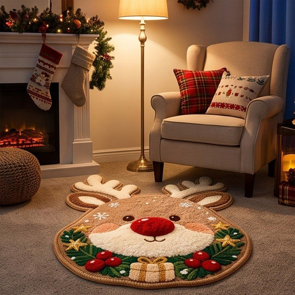 Soft Christmas Velvet Floor Mat-Style 3