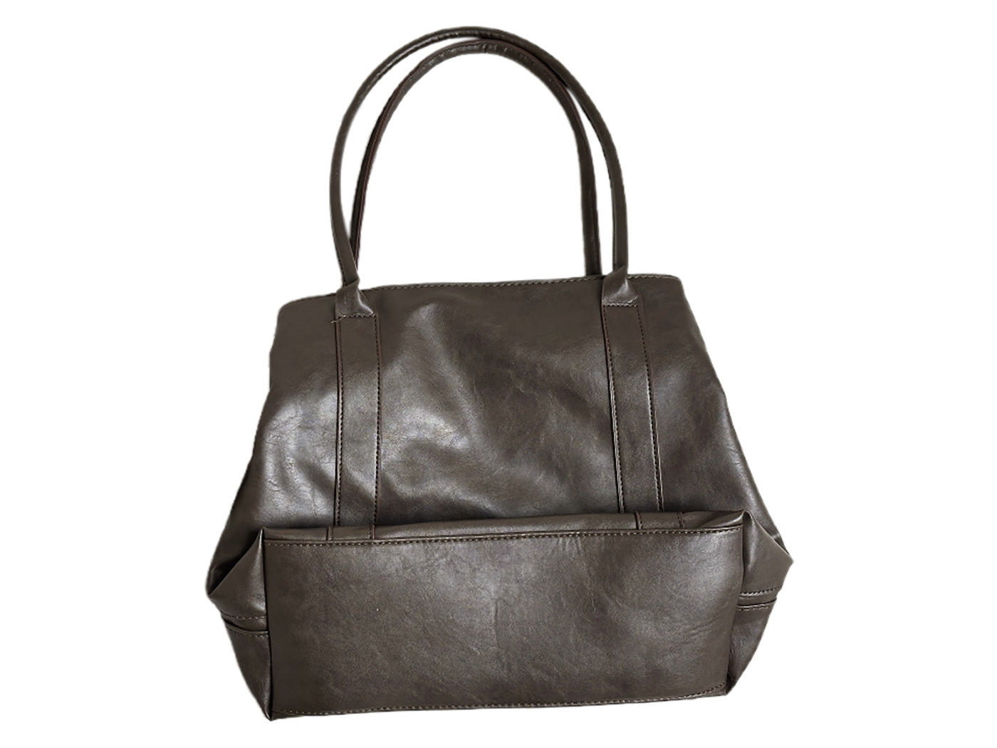 Three Layers Totes Shoulder Bag PU Leather Bag with Magnetic Snap Closure