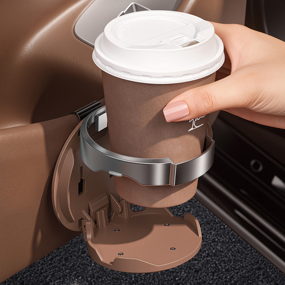 Adjustable Folding Car Door Cup Holder Clip-On Drink Organizer