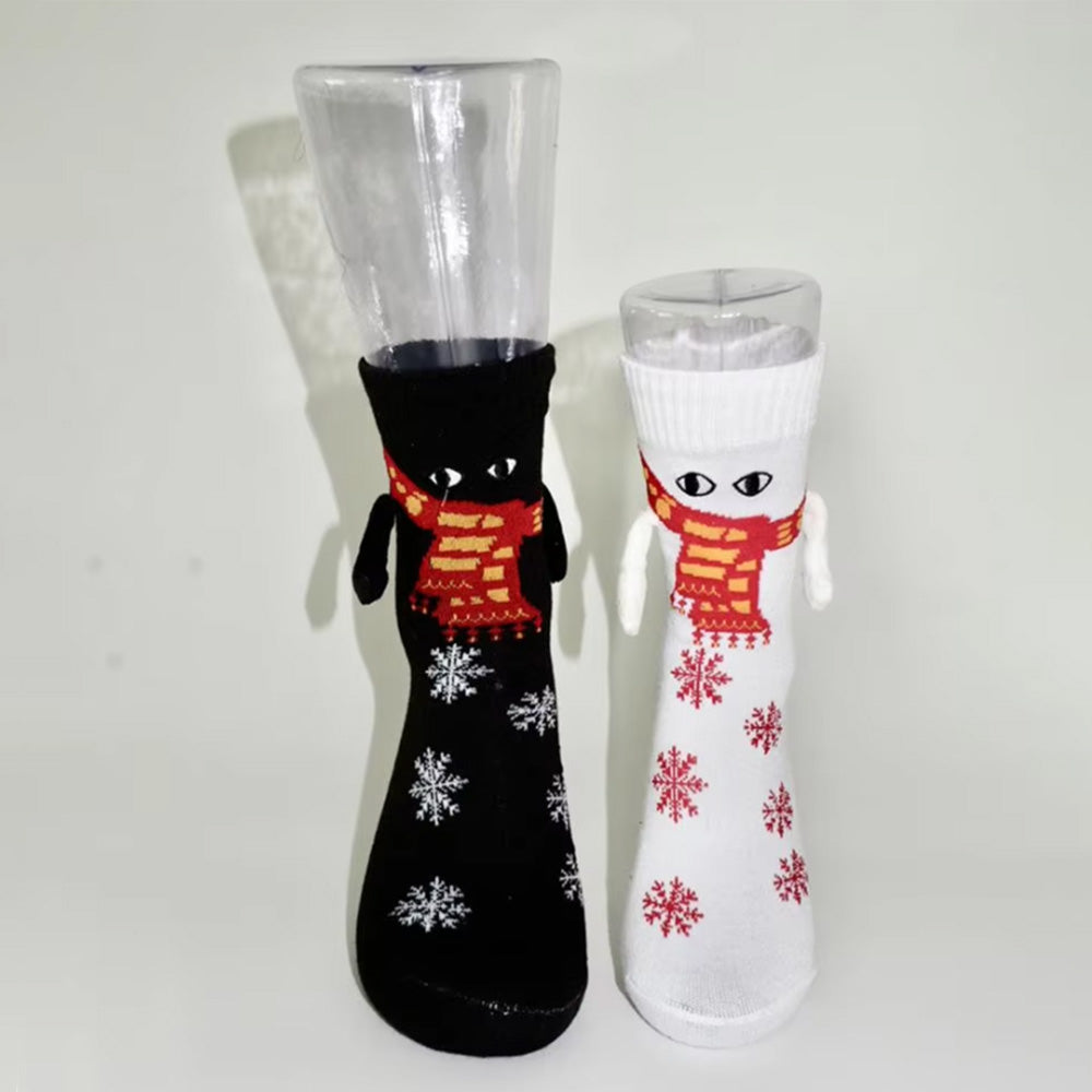 Magnetic Holding Hands Socks Novelty Funny Women Men Couple Socks For Christmas Gifts