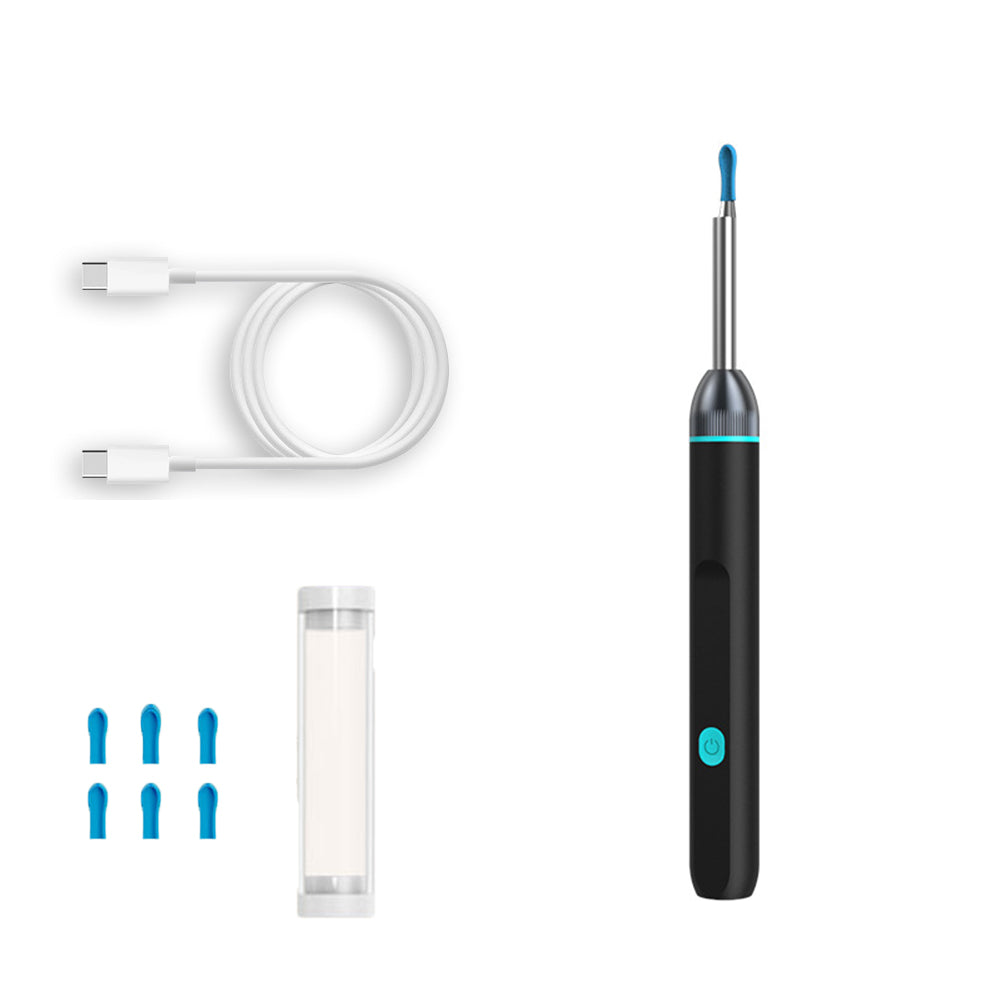 Wireless Ear Wax Removal Visual Ear Pick 6 LED Endoscope Otoscope with One-Piece Ear Scoops