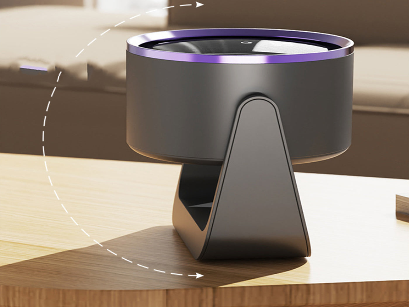 USB Rechargeable Air Circulator Wall Mounted Desktop Bladeless Fan