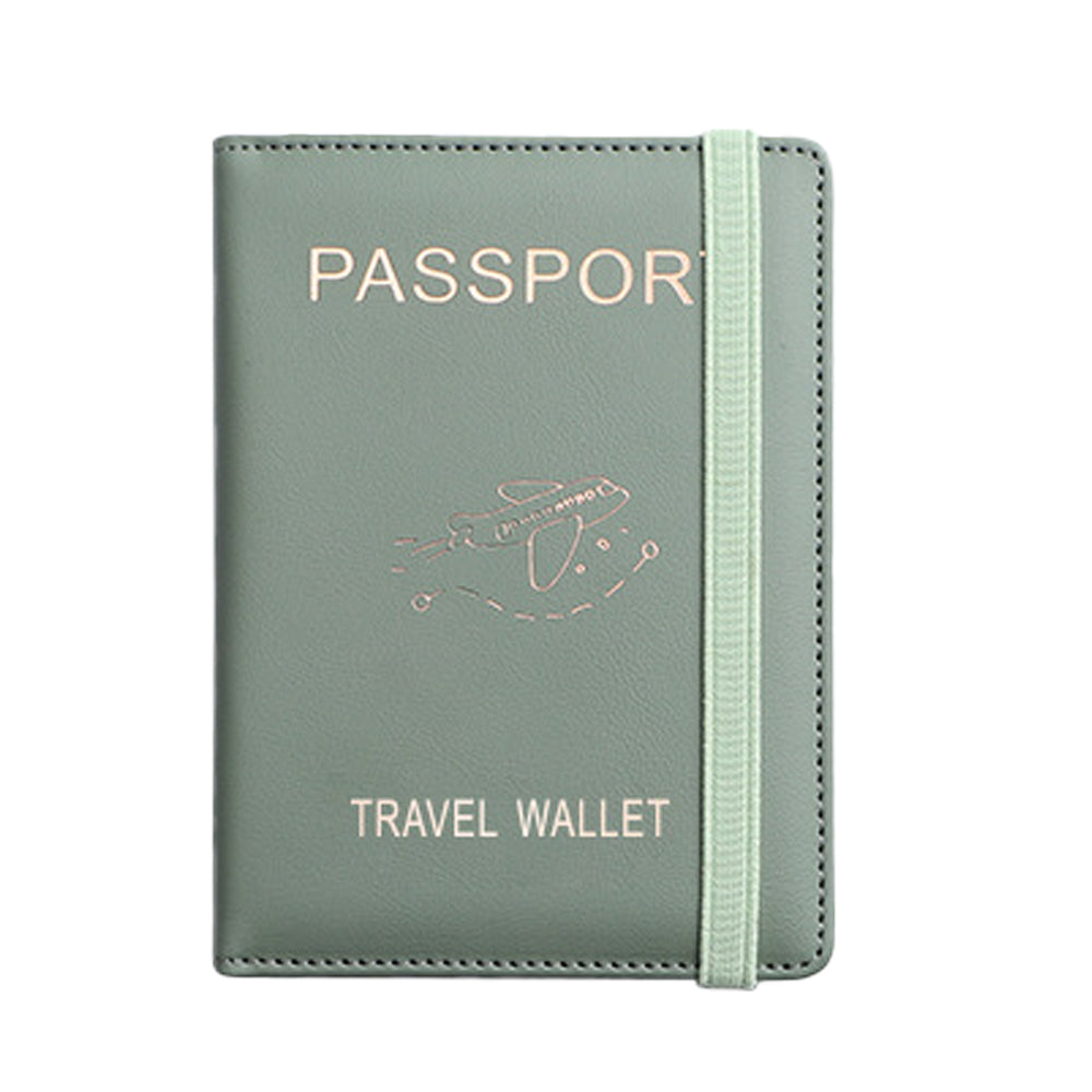 RFID Blocking Travel Passport Holder with Elastic Strap