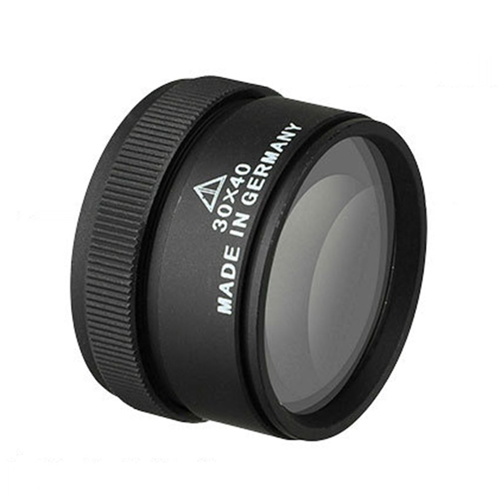 30X Magnifying Glass Optical Lens for Jewelry Coin Inspection Black