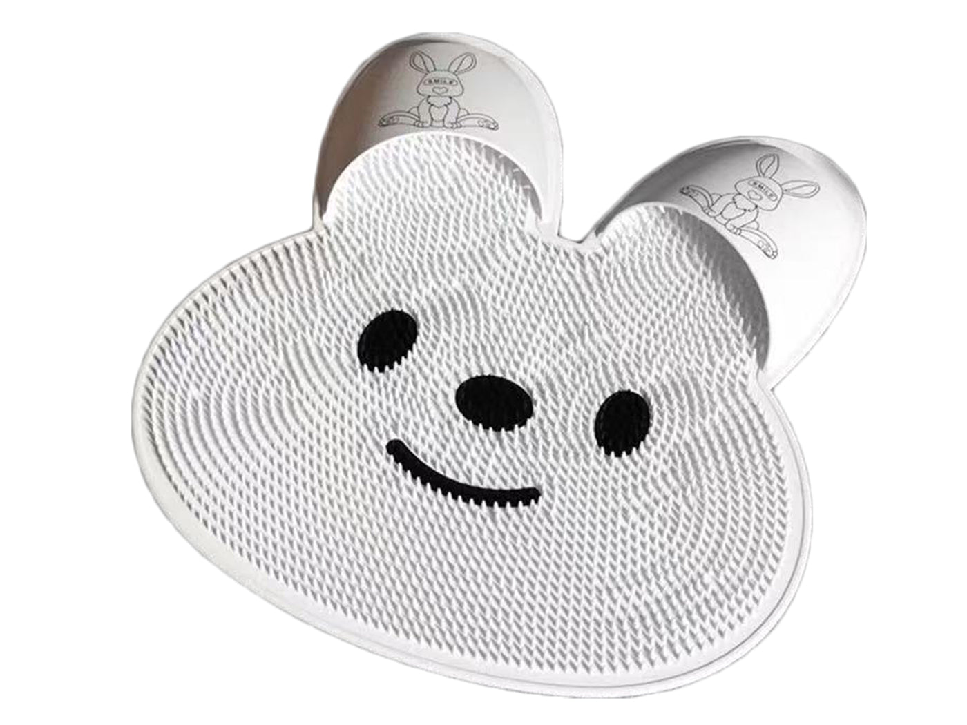 Shower Foot Scrubber Mat Rabbit-Shaped Silicone Foot Scrubber Pad