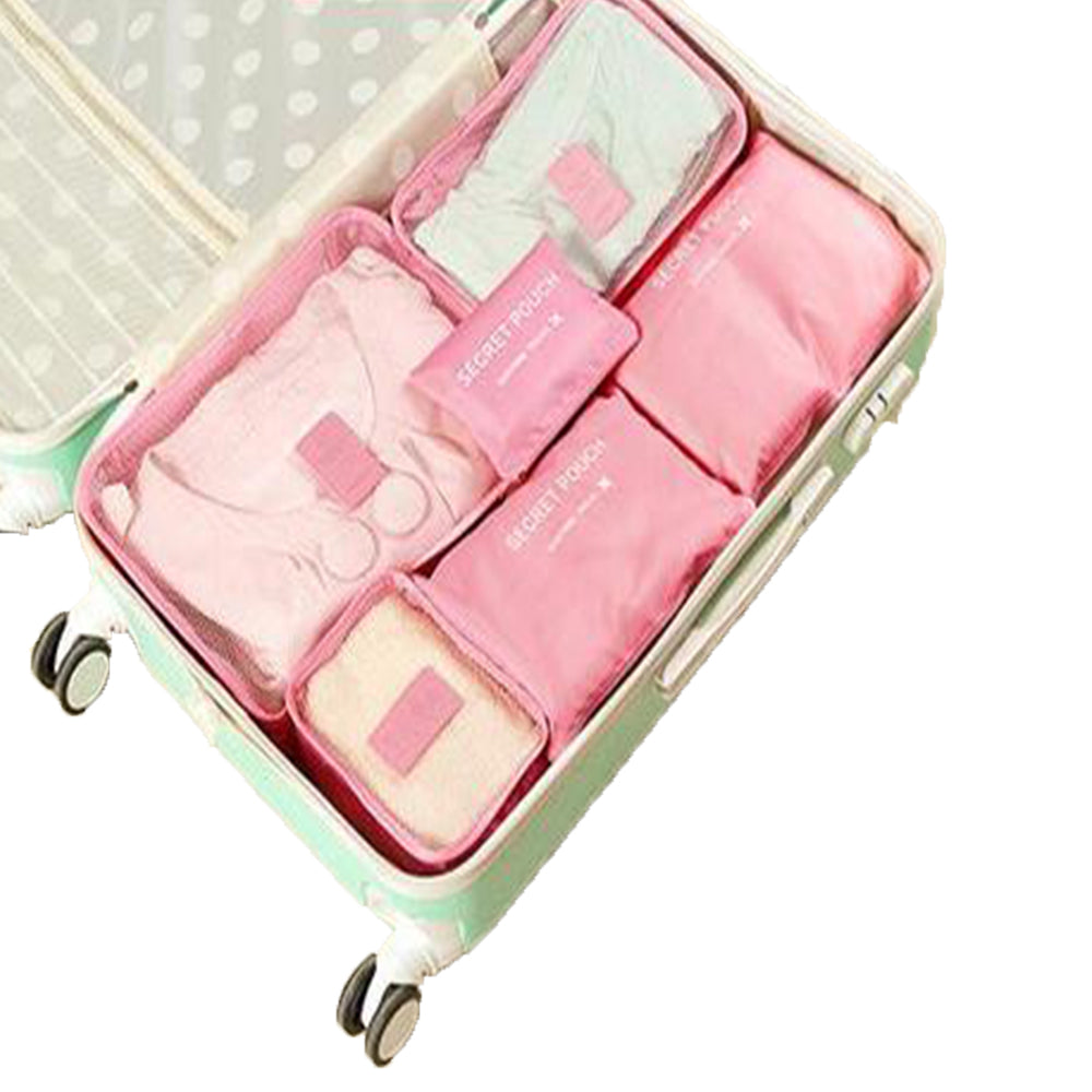6-Pieces Clothes Storage Bags Travel Luggage Organizer Set