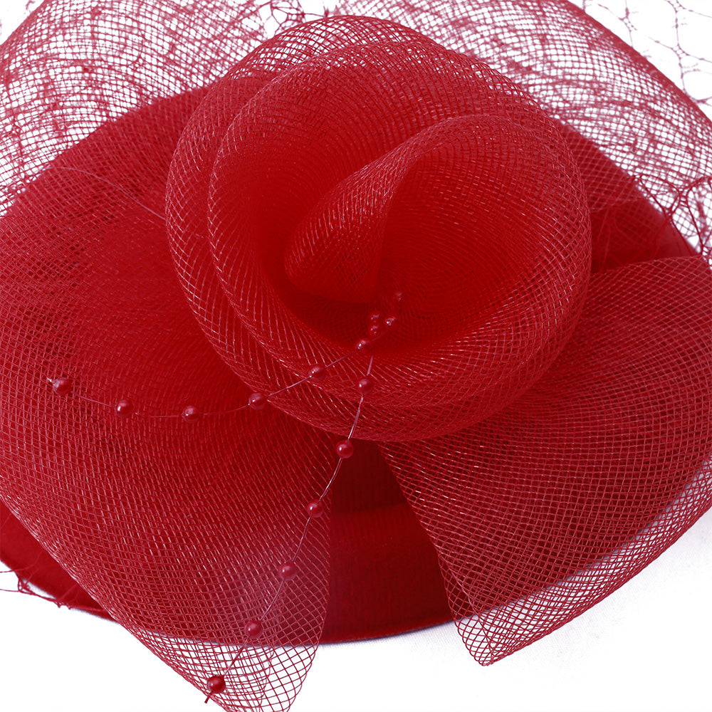 Vintage Mesh Rose Birdcage Veil Bridal Hair Headpiece