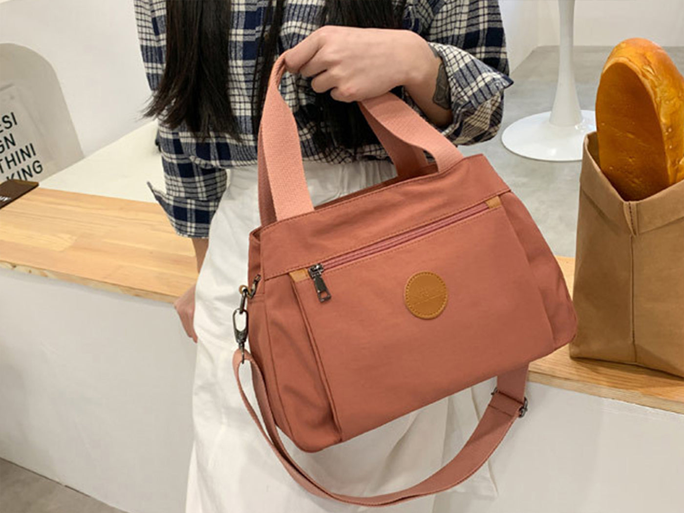 Crossbody Bag Three Compartments Satchel Handbags Purse Messenger Shoulder Bags