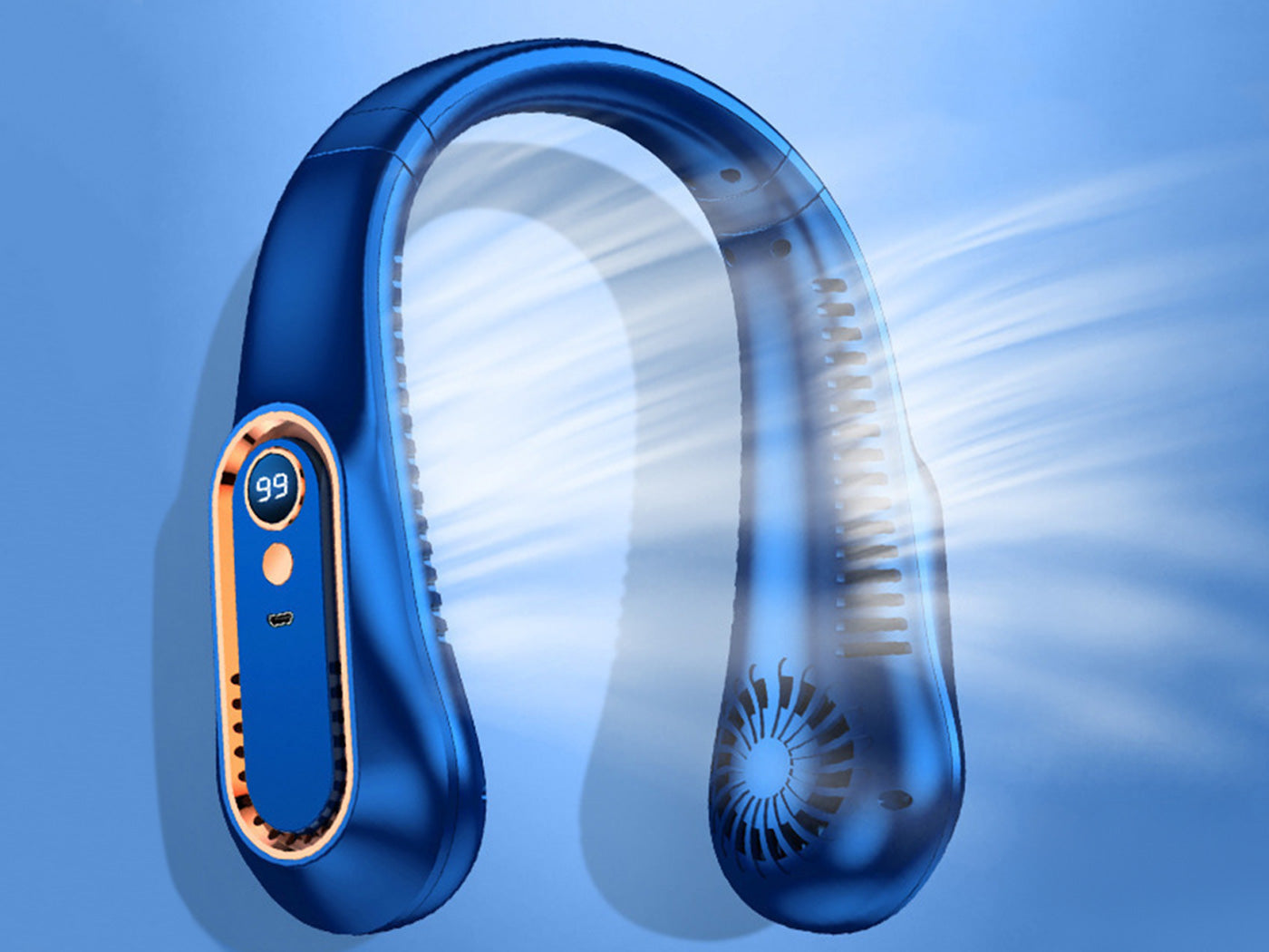 Up Down Airflow Neck Fan USB Neck Air Conditioner Personal Fan