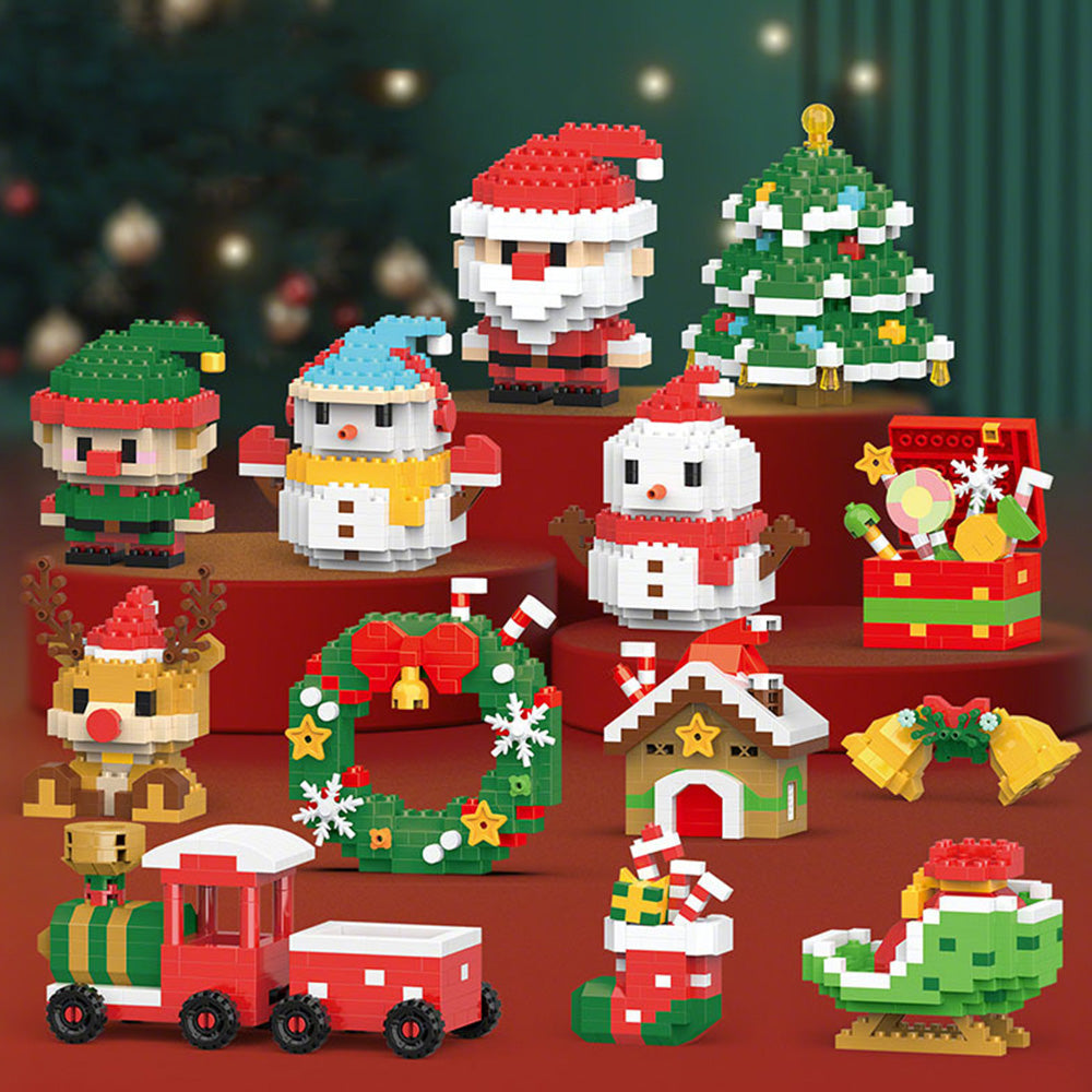 Christmas Tree Ornaments Building Blocks Christmas Santa Nutcracker Xmas Ornament