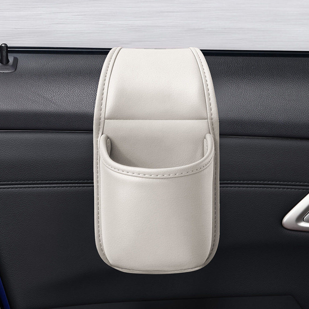 Self Adhesive PU Leather Vehicle Door Cup Holder for Bottle Cup