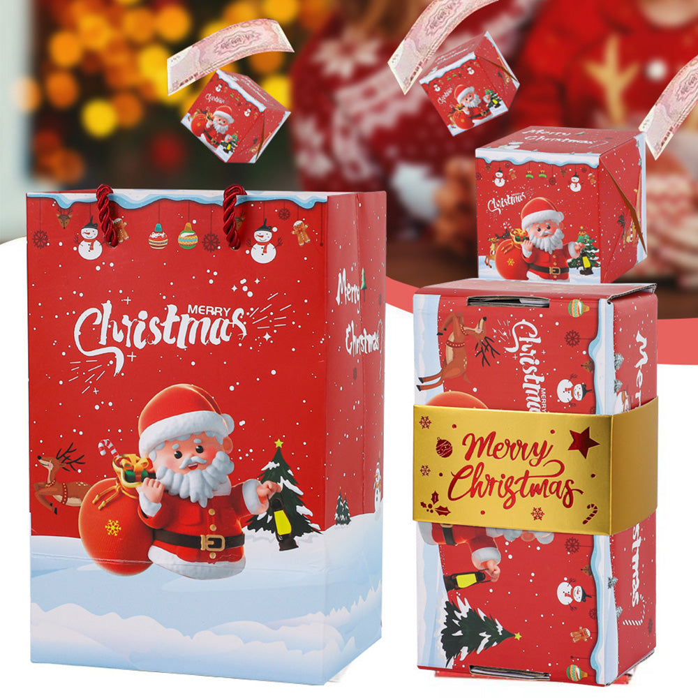 Christmas Folding Surprise Gift Box with 10 Jumping Surprise Bounce Boxes