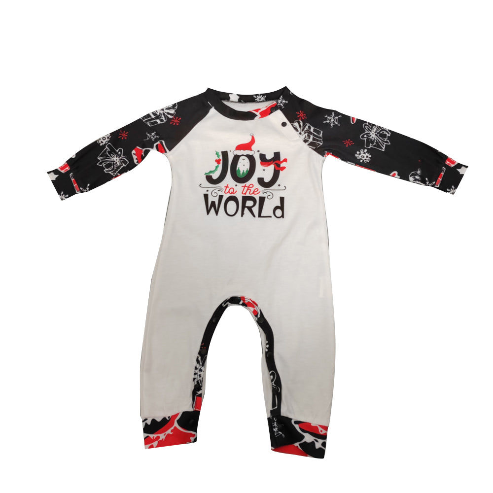 Family Matching Outfits Christmas Tree Snowflake Letter Printed Long Sleeve Pyjama Set