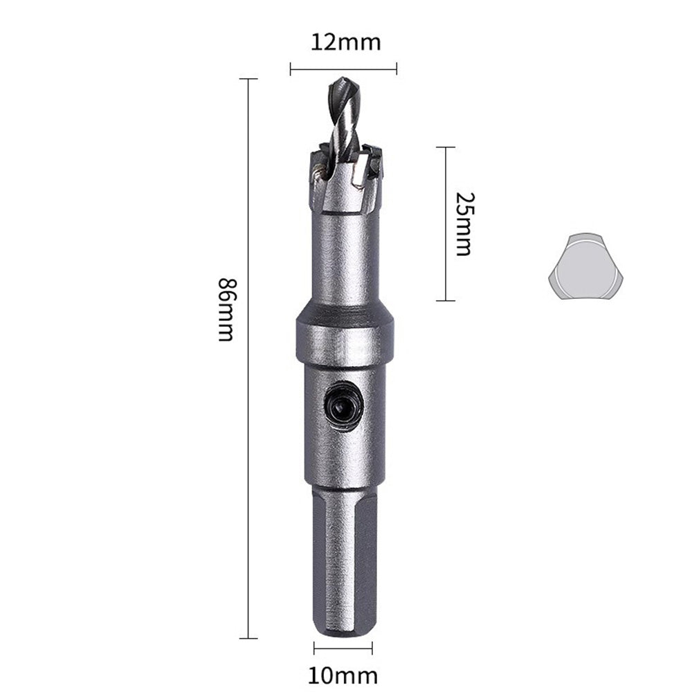 Carbide Hole Saw Drill Bit 10mm Shank for Stainless Steel Metal