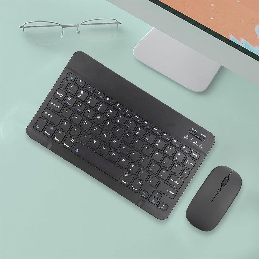 Ultra-Slim Bluetooth Keyboard Portable Mini Wireless Rechargeable Keyboard For IOS Windows
