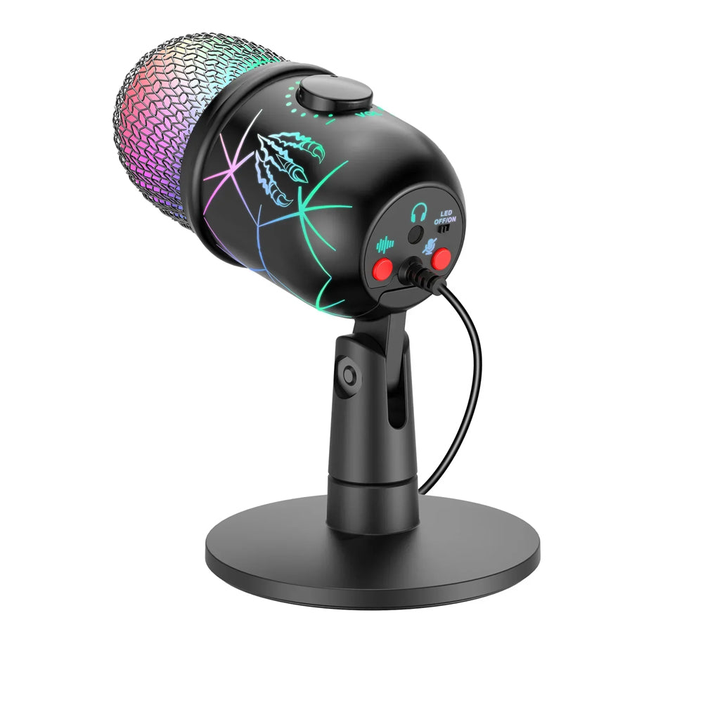 USB Gaming Live Microphone with RGB Luminous