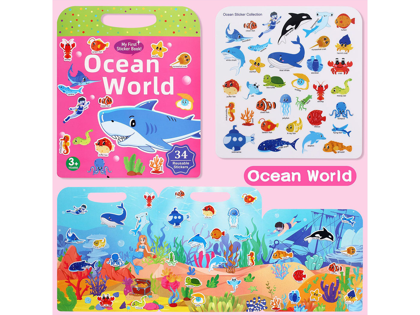 Reusable Jelly Sticker Books for Toddlers