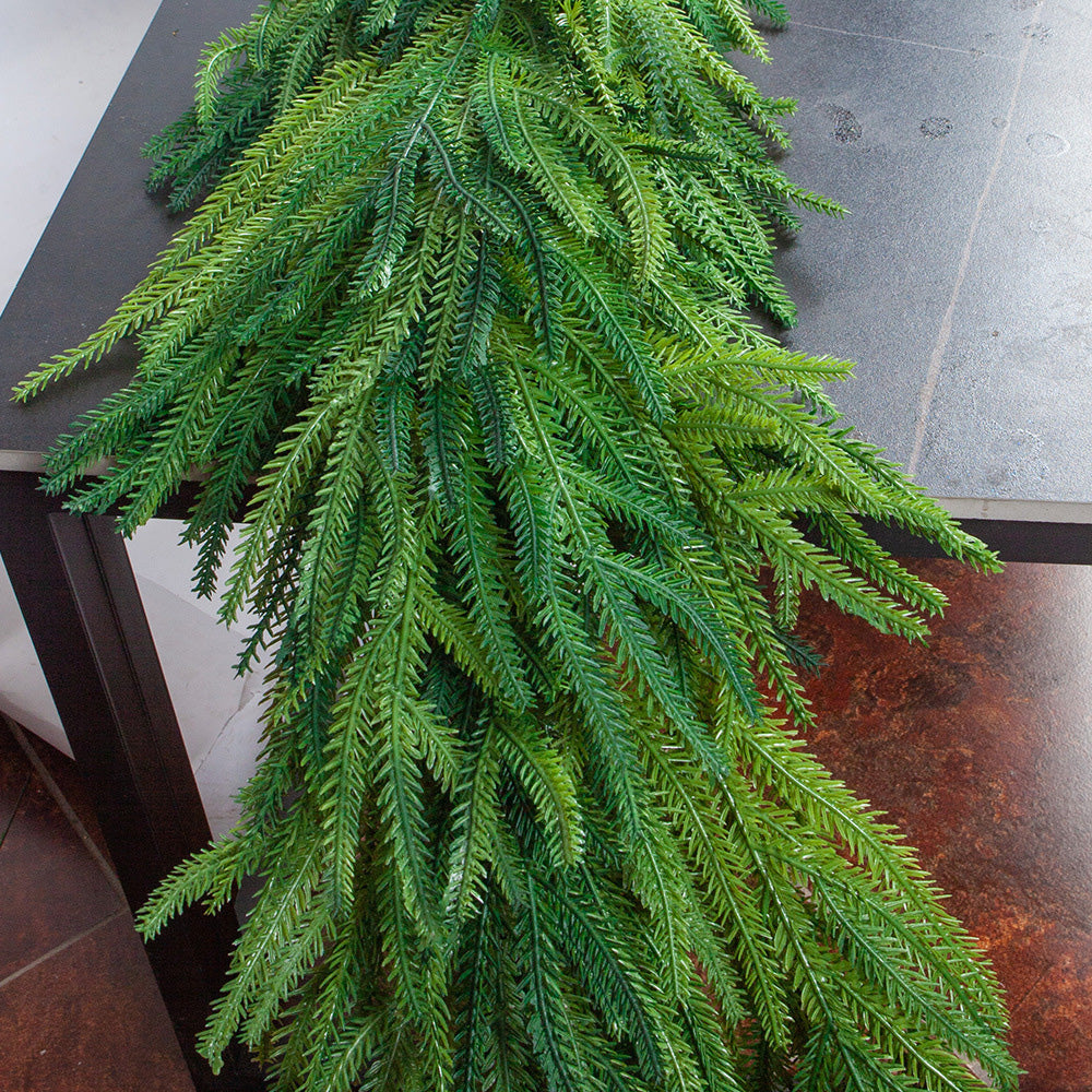 Christmas Faux Pine Garland Rattan Greenery Garland for Home Fireplace Decor