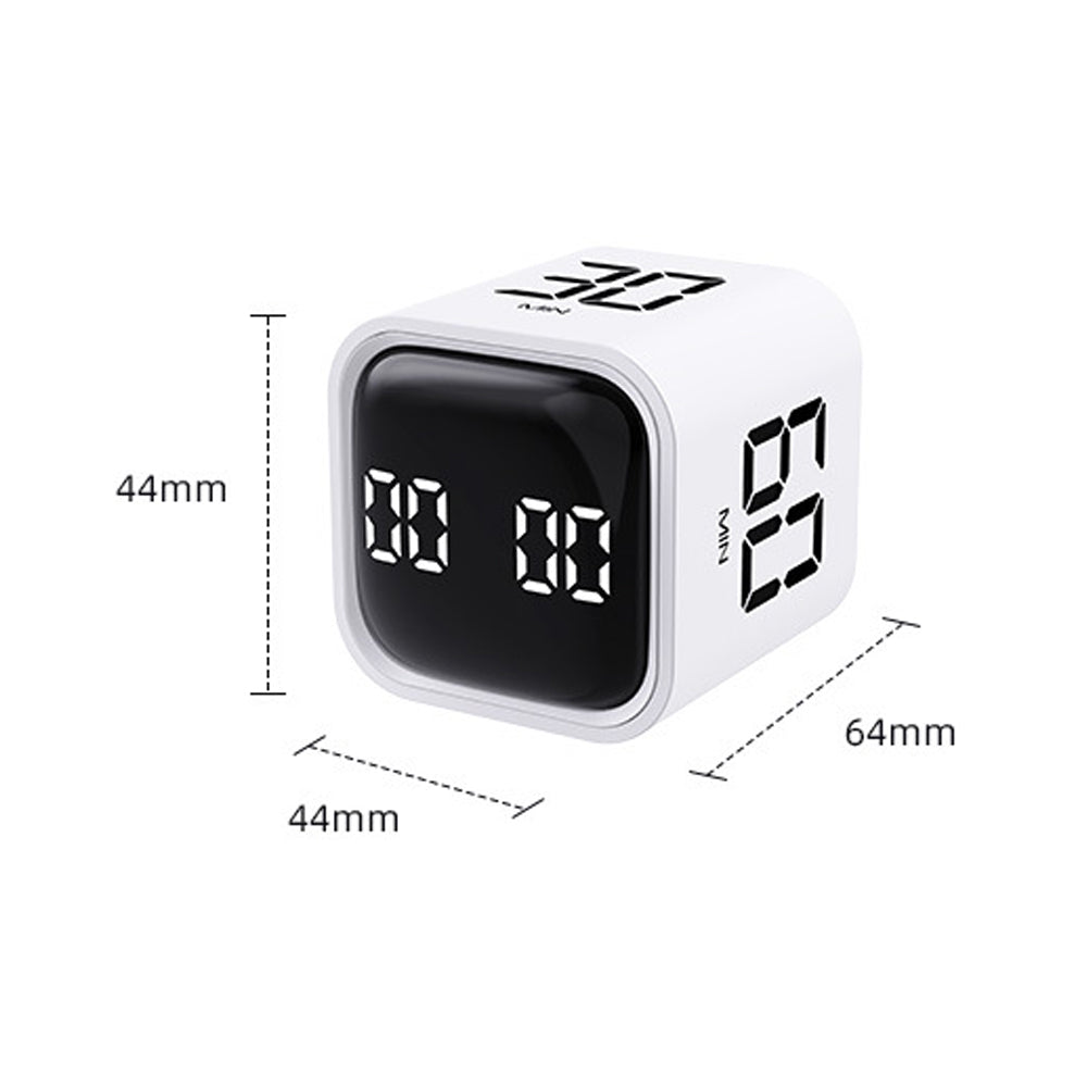 2Pcs Time Management and Countdown Settings with Gravity Sensor Flip Cube Timer