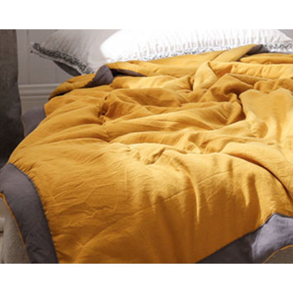 Washed Cotton Summer Quilt for Aircon Use-Red