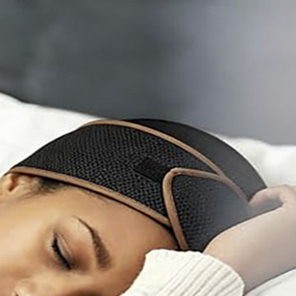 2-in-1 Mesh Sleep Hair Band with Hook and Loop for Short Hair Overnight