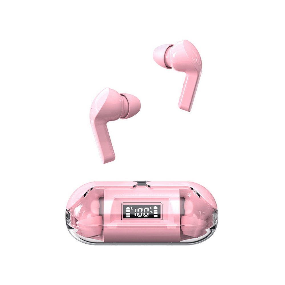 TWS Bluetooth In-ear Transparent Case LED Display Hearing Aid Mini Headphones