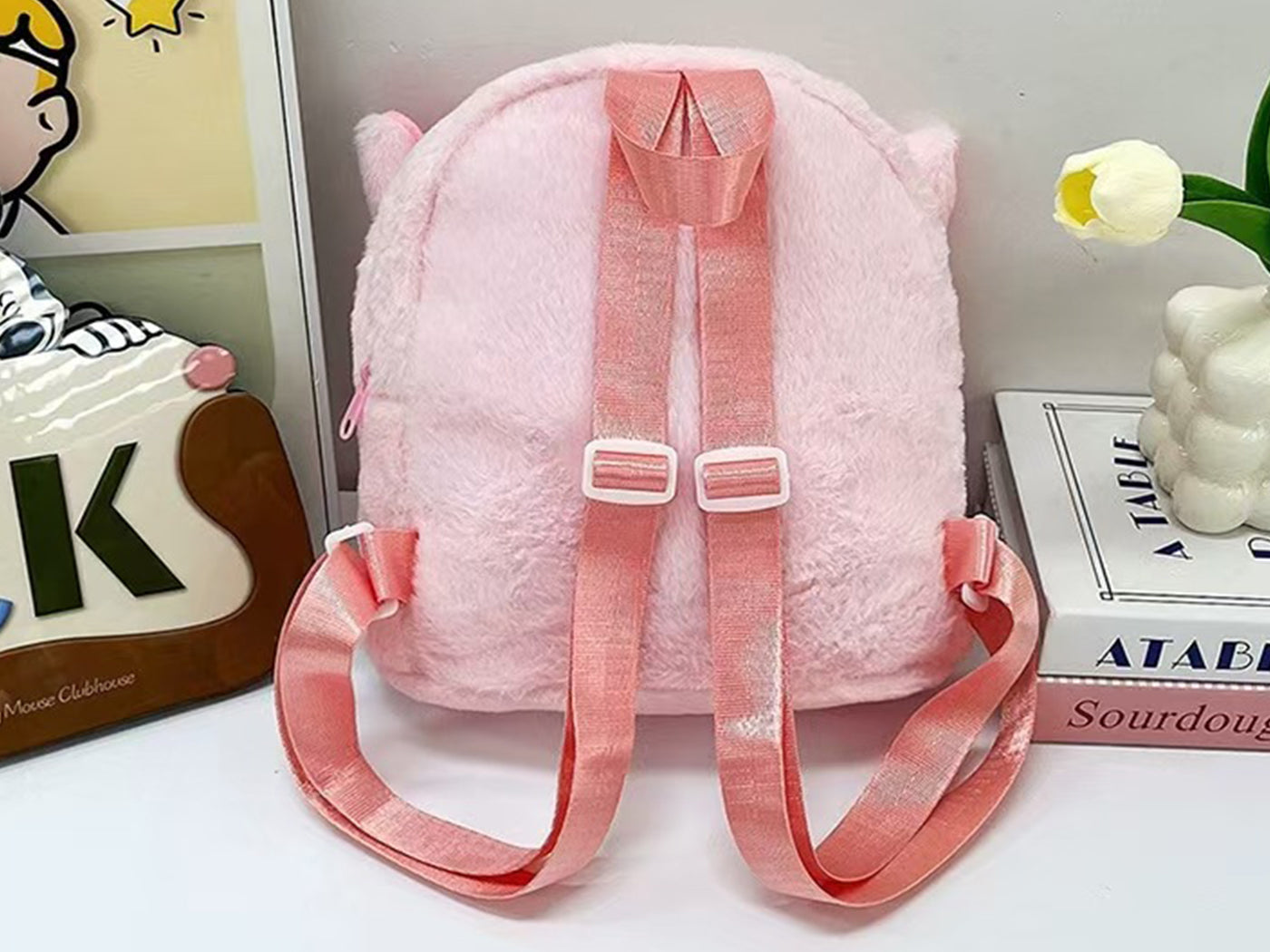 Stitch Inspired Furry Plush Backpack
