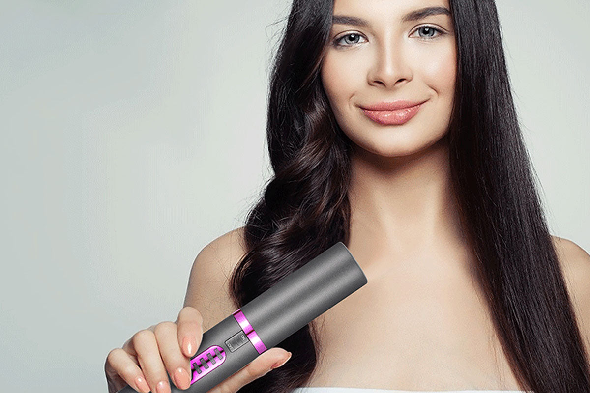 Cordless Hair Straightener and Curler 2 in 1 Mini Ceramic Flat Iron for Travel