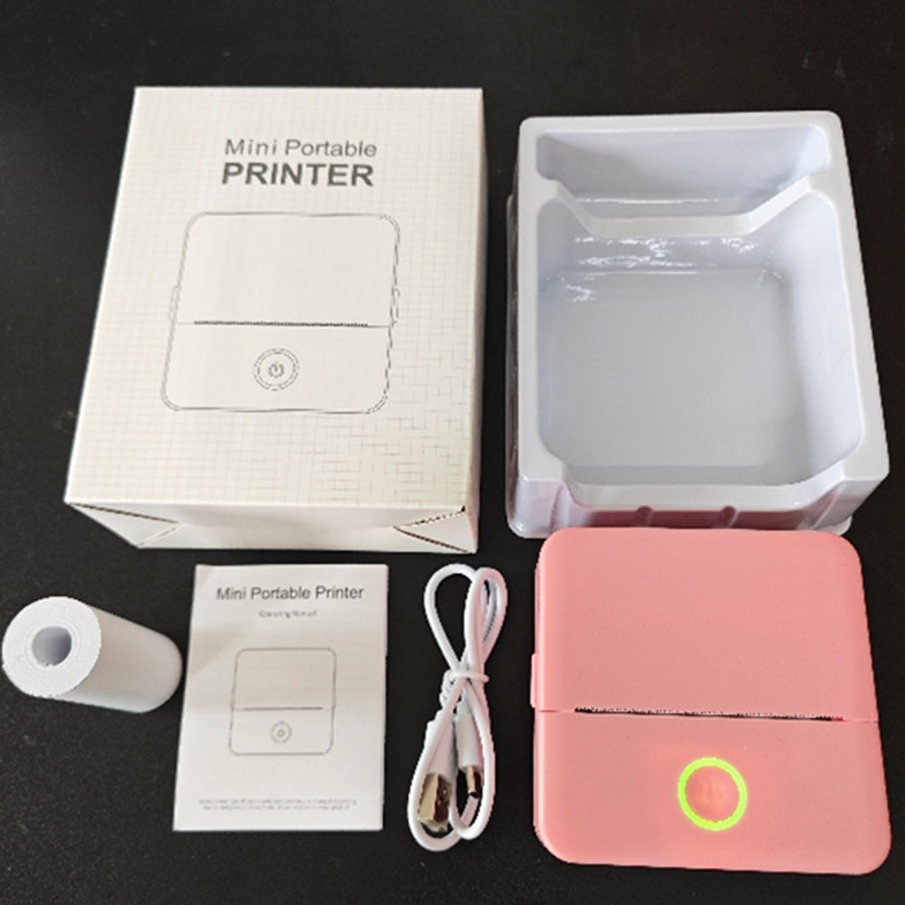 Mini Pocket Thermal Printer Wireless Bluetooth Photo with Printer Paper
