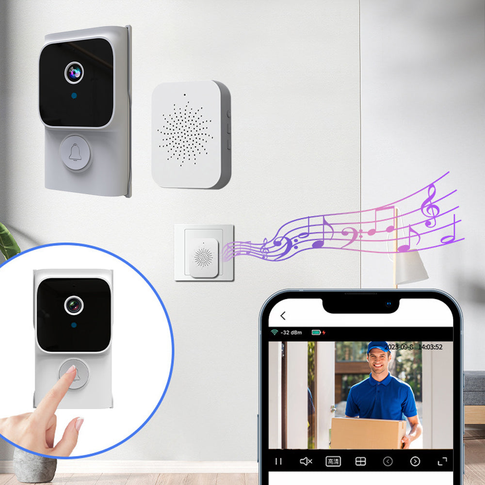 Wireless Smart Video Doorbell with Chime