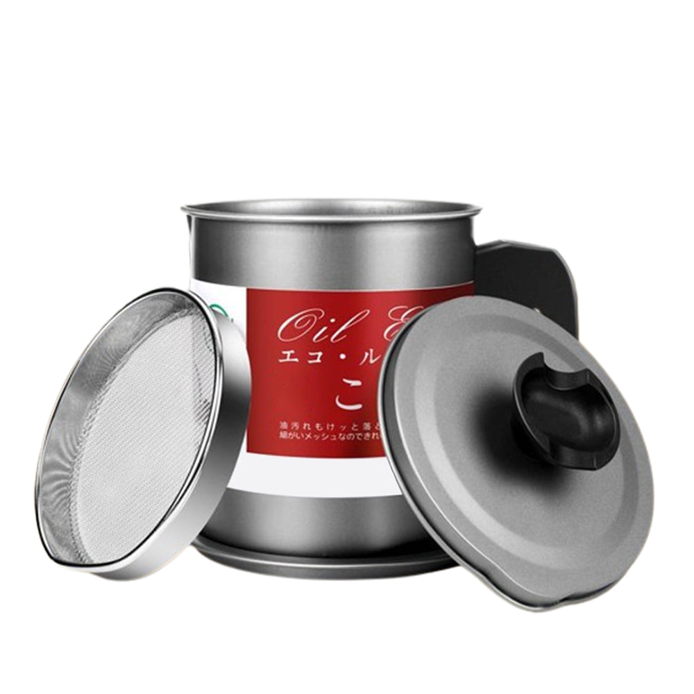 1.4L/1.7L Stainless Steel Oil Container with Strainer