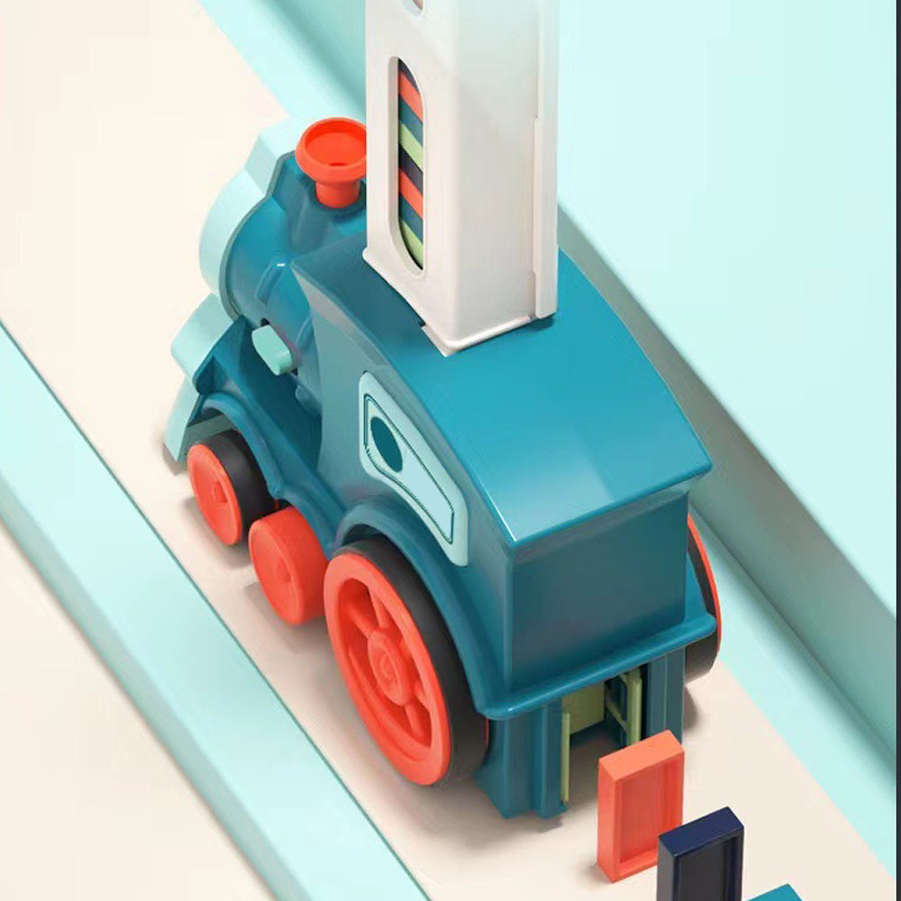 Domino Electric Train Toy Set with Sound Kids Construction Stacking Toys