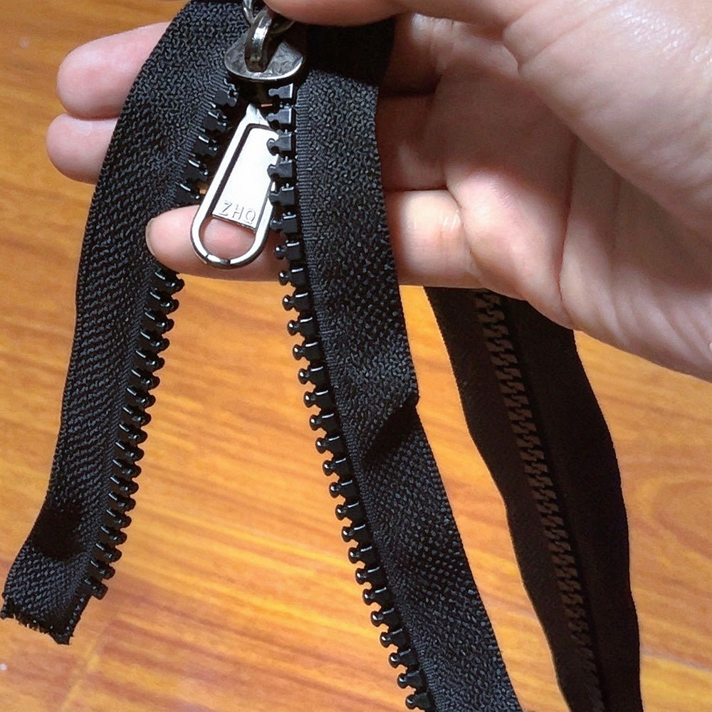 140cm Heavy-Duty Double Slider Resin Zipper for Tent Sleeping Bag