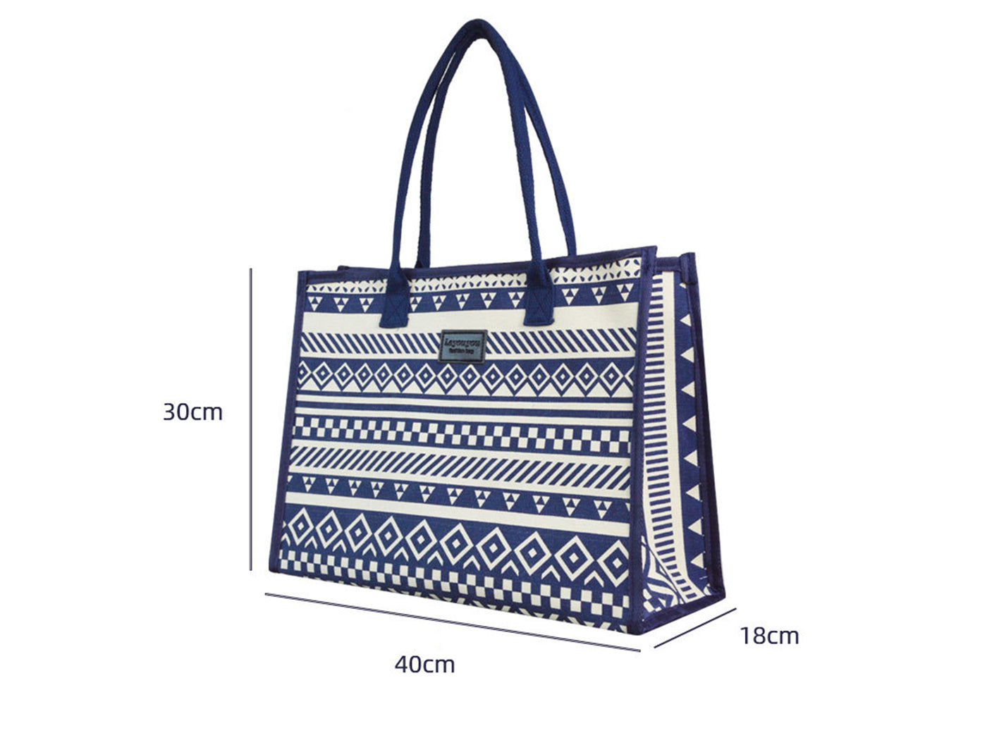 Women's Canvas Boho Beach Tote Bag