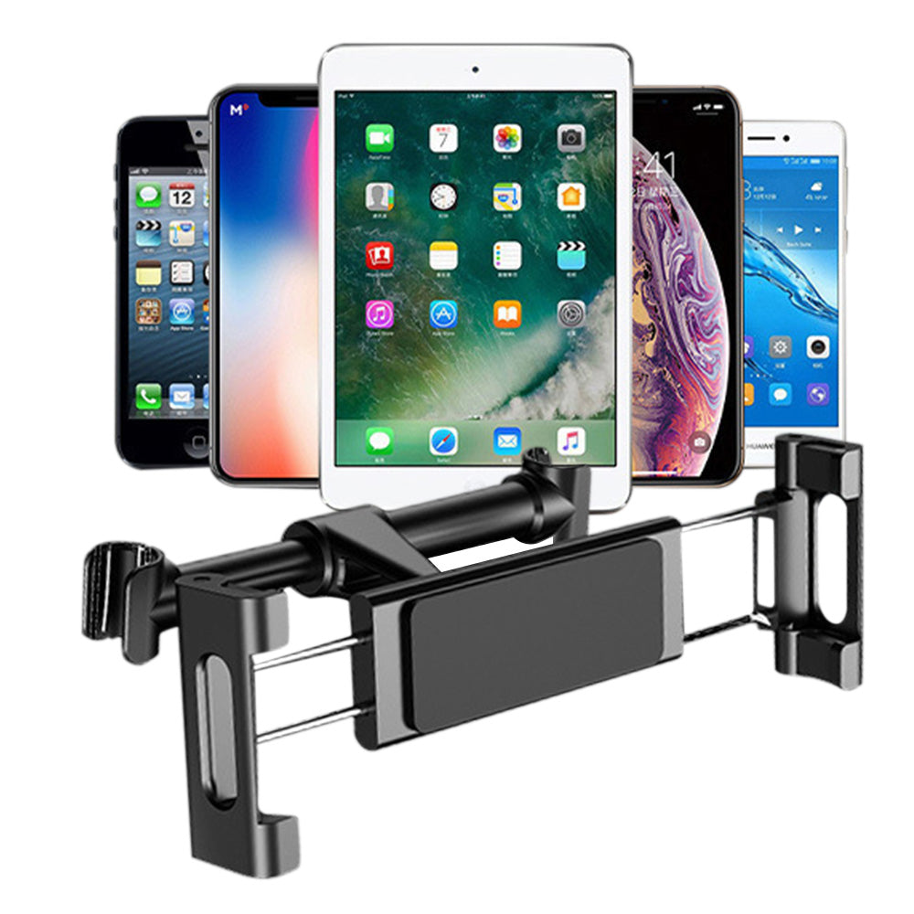 Universal Car Headrest Tablet and Smartphone Holder with 360-Degree Rotation