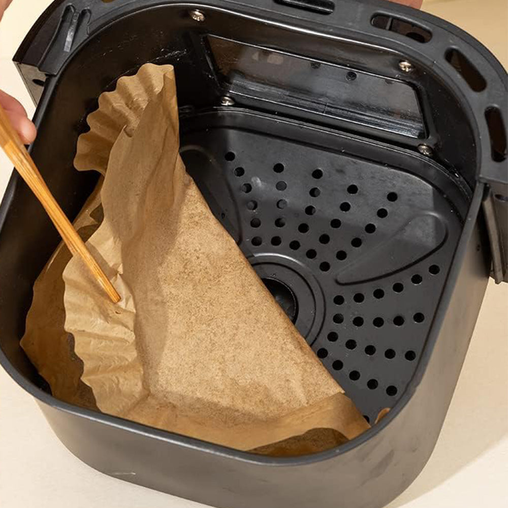 100 Pack Square Air Fryer Paper Liners for 5 to 8Qt Baskets