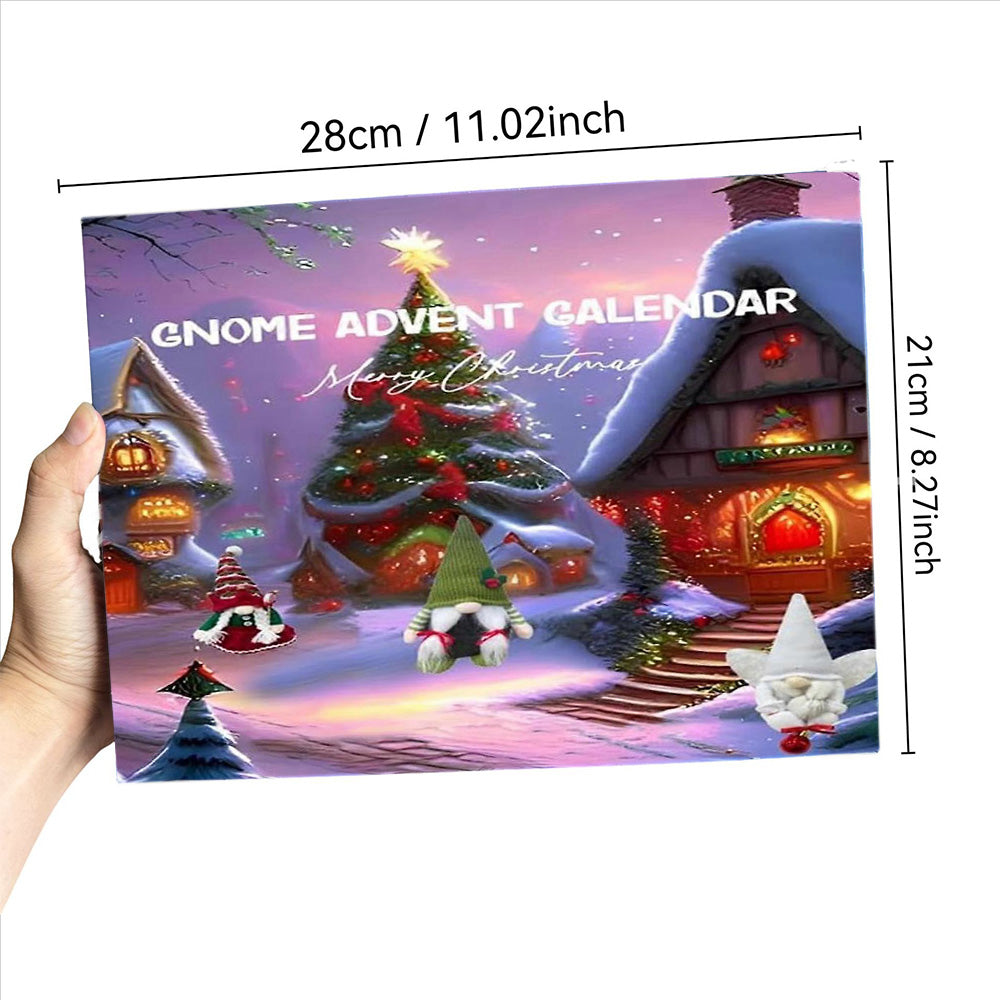 31 Days Christmas 3D Statues Advent Calendar with a Gnome Plush Toy