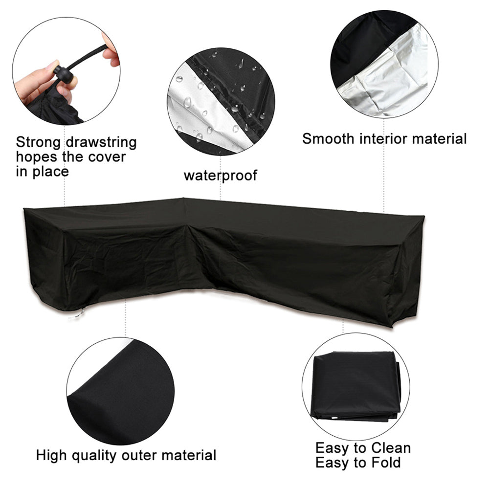 Water Resistant L-Shape Sectional Sofa Protector Cover