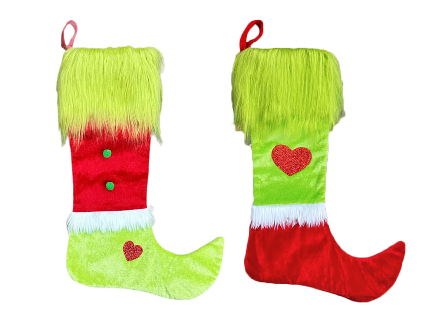 2 X Christmas Stockings Christmas Tree Hanging Stocking Decorations Xmas Stocking
