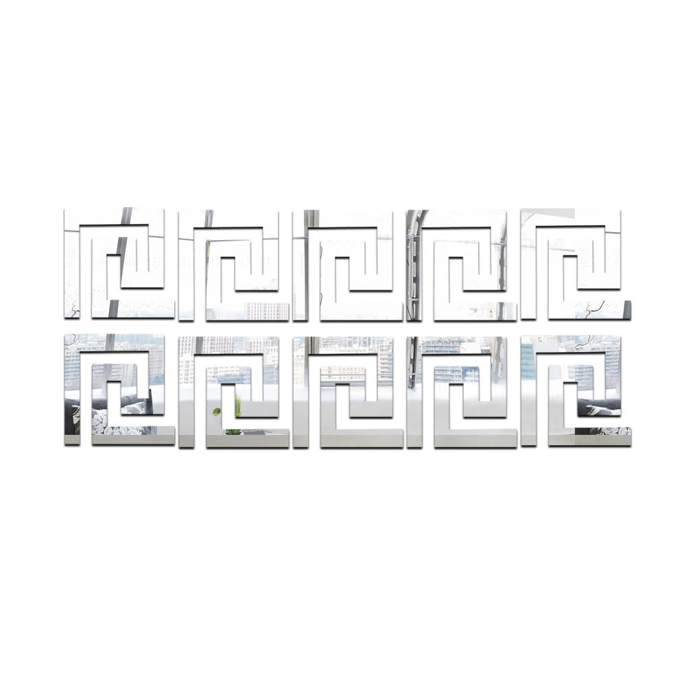 10Pcs DIY Mirror Tile Wall Stickers Removable Adhesive Wall Stickers