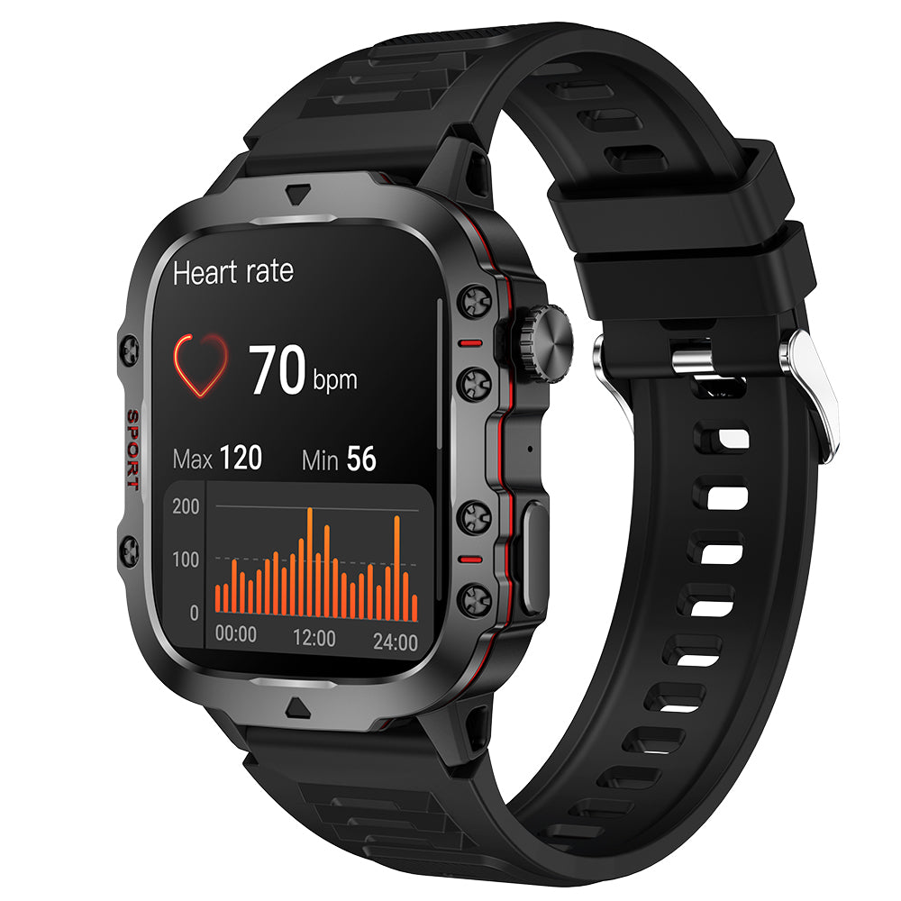 1.96-Inch Smart Watch with Heart Rate Monitor Voice Assistant and 100+ Sports Modes
