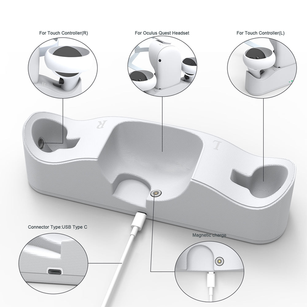 Headset and Controller Charging Stand for Oculus Quest 2 VR