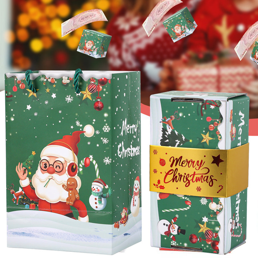 Christmas Folding Surprise Gift Box with 10 Jumping Surprise Bounce Boxes