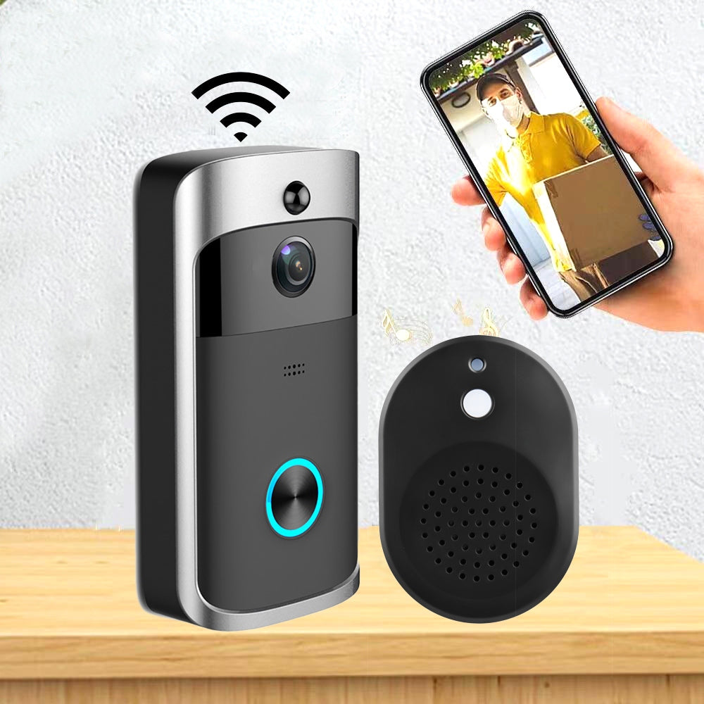 Wireless WiFi Video Doorbell with Smart Intercom and Security Camera