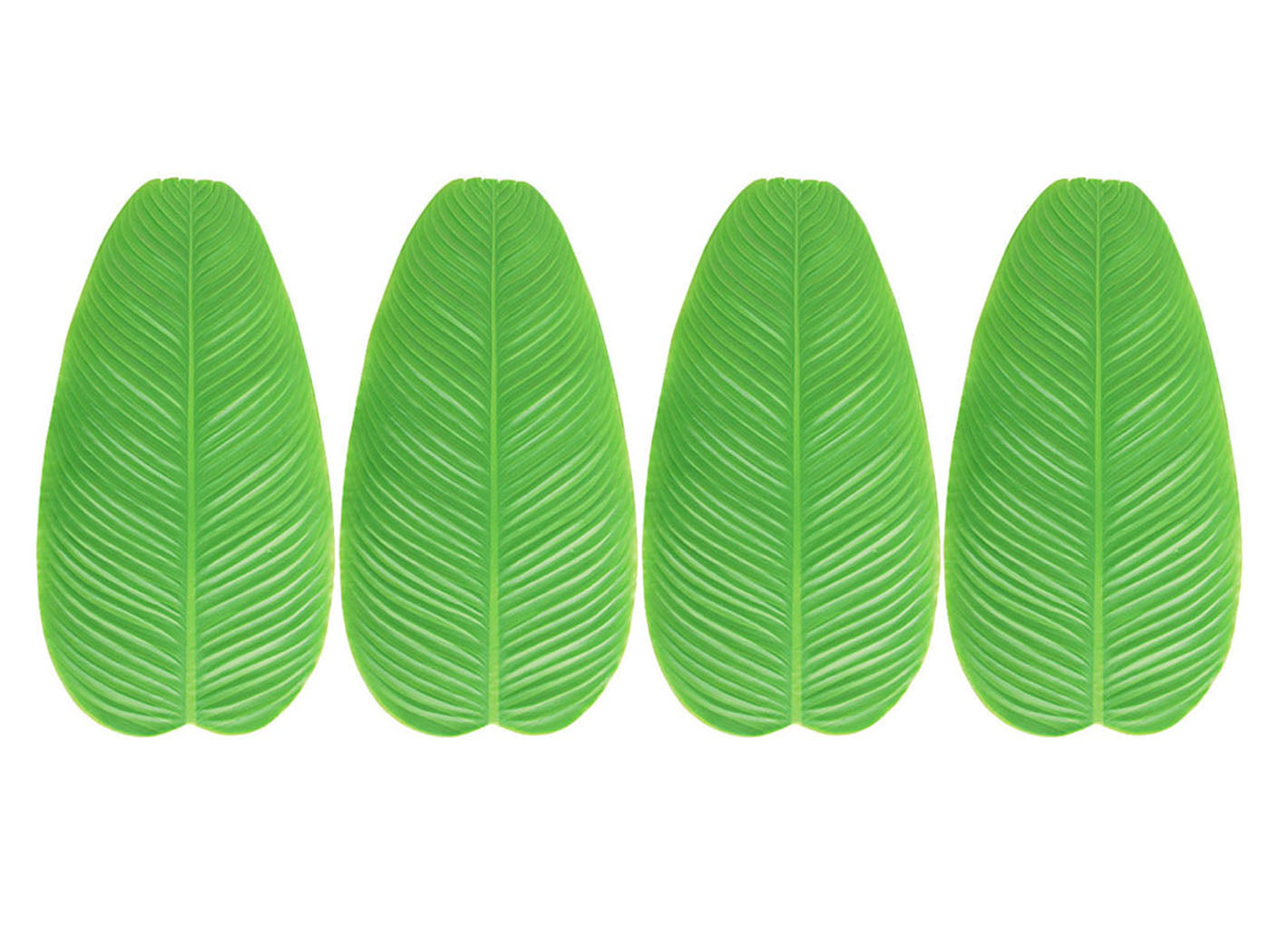 12Pcs Simulation Banana Leaf Mat Leaf Placemats Banana Leaves Placemats