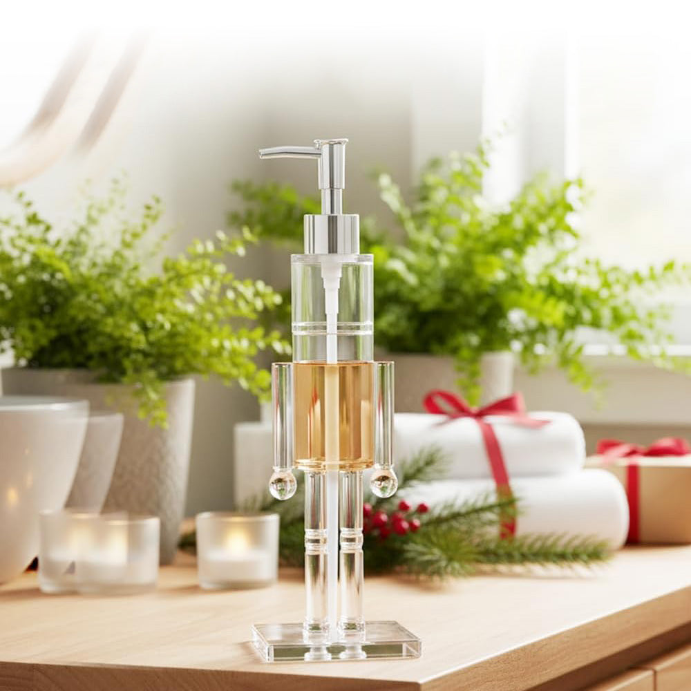 Christmas Nutcracker Soap Dispenser Clear Pump Bottle Bathroom Kitchen