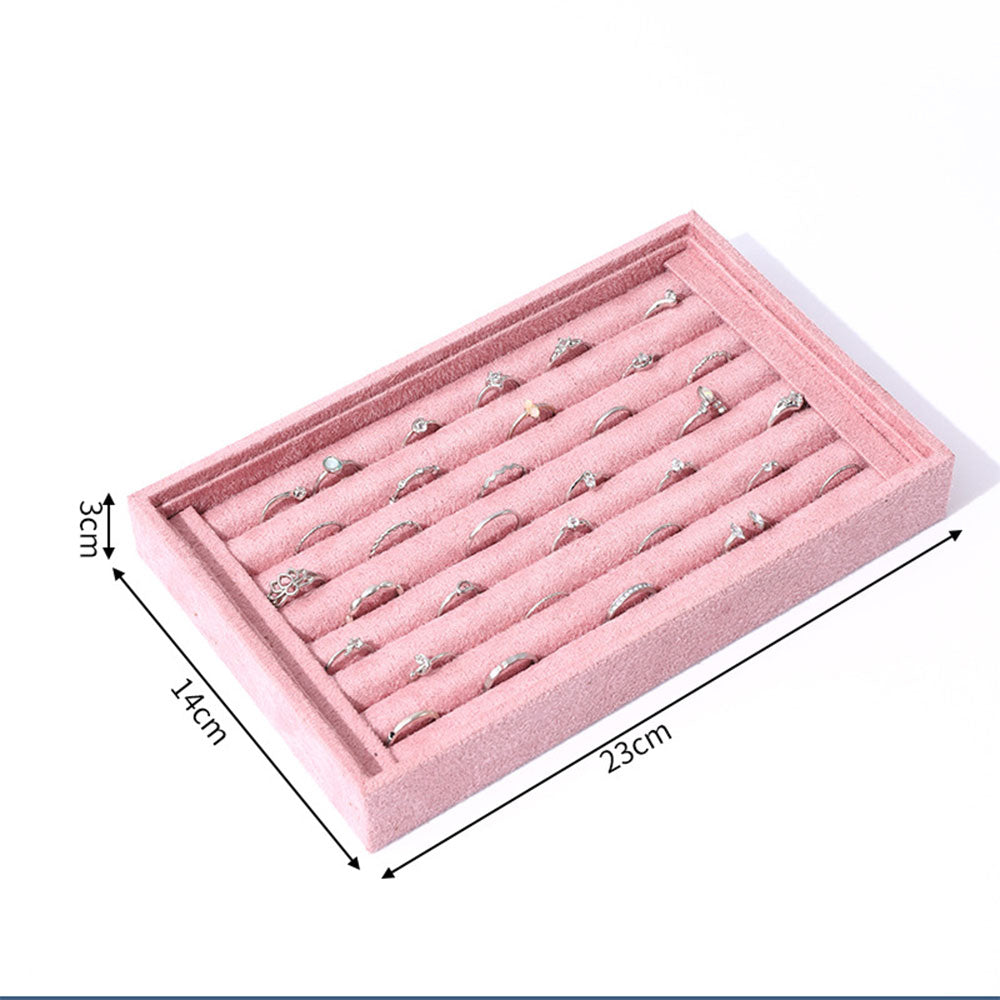 Jewellery Ring Display Organiser Case Tray Holder Earring Storage Box