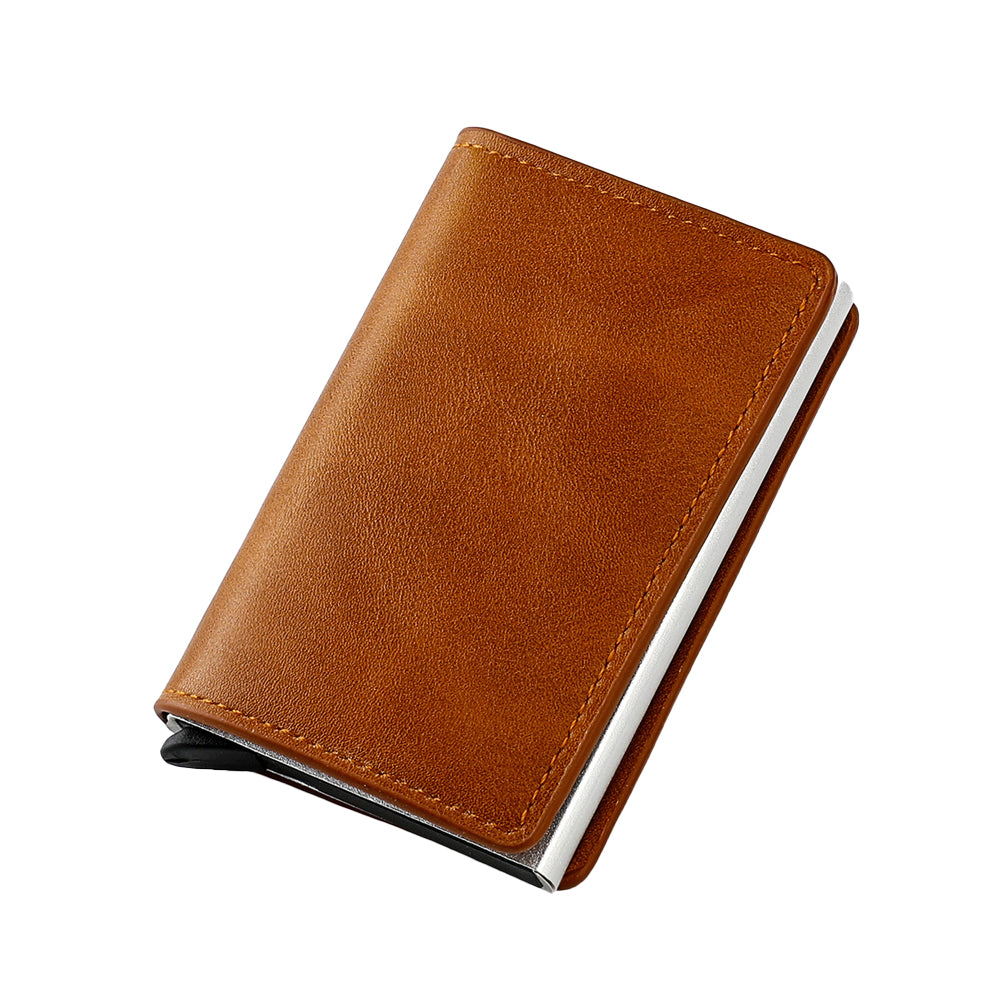 PU Leather Pop-up Card Holder Wallet RFID Blocking Purse