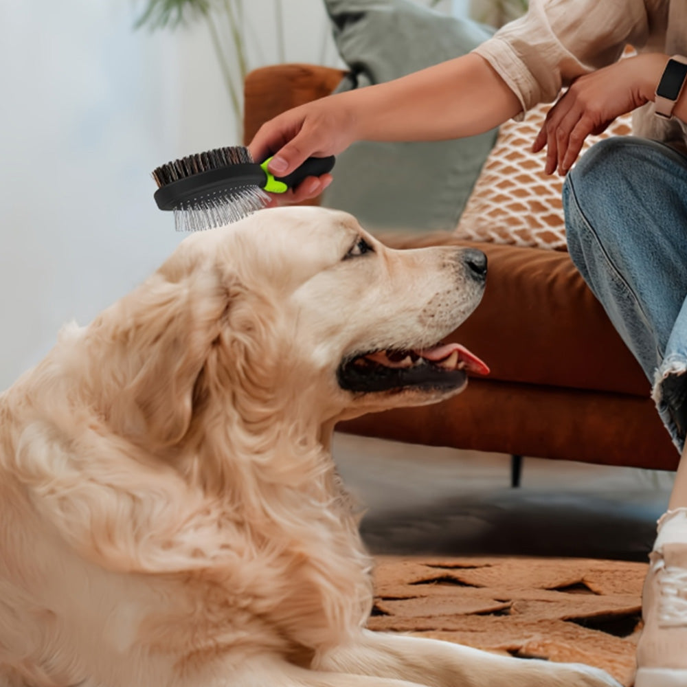 2PCS Pet Grooming Tools Pet Bath Brush Deshedding Dog Brush Suitable For Dogs Cats and Horses
